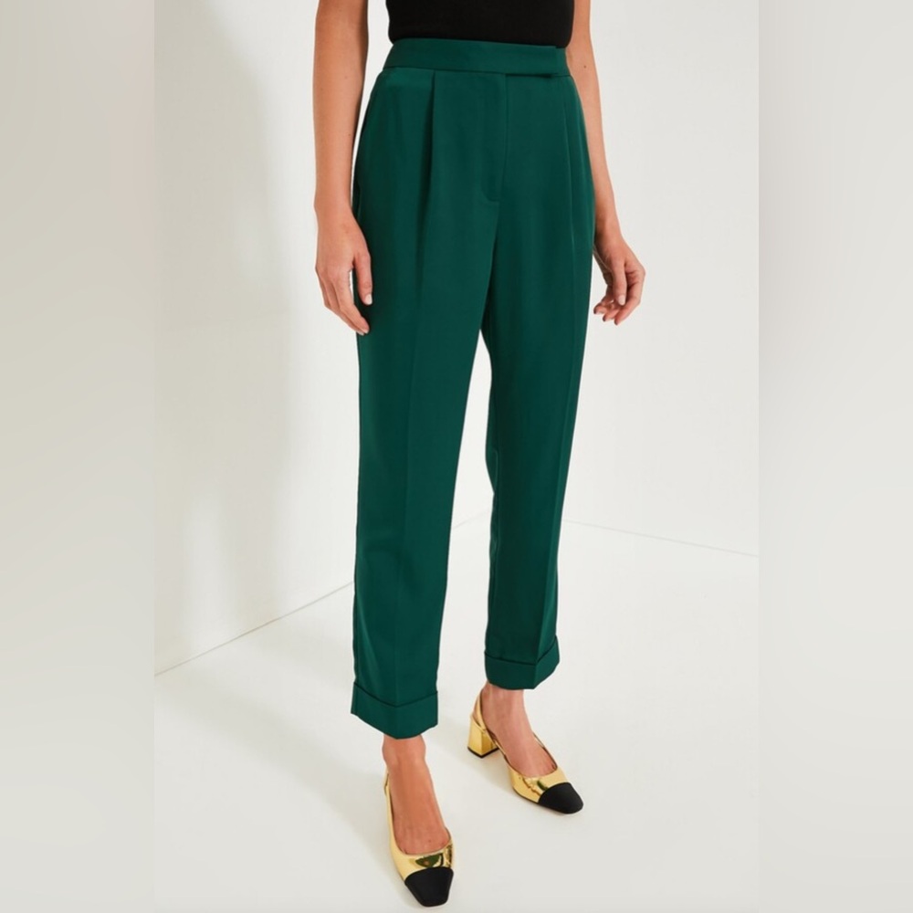Tuckernuck Dark Green Pleated Duncan Trouser
